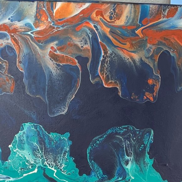 Bird of Paradise 24" x 24" x 1.75" cotton canvas beautiful Hawaii Resin Wall Art - Picture 6 of 6